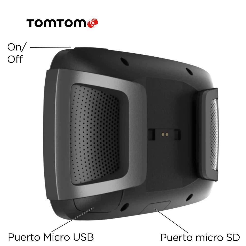 TomTom GPS para motocicletas Rider 50 (4,3 pulgadas con carreteras montañosas, actualizaciones mediante Wi-Fi, info tráfico en tiempo real, Radares de tráfico para 3 meses, 24 mapas)