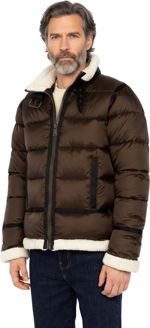 Schott NYC Idak Chaqueta, marrón, XL para Hombre