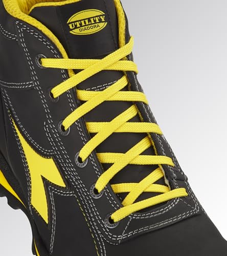 Utility Diadora GLOVE MID S3 HRO SRA, zapatos de trabajo Unisex Adulto, NEGRO, 43 EU