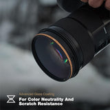 PolarPro - Quartzline CPol - 77 mm - Neutralidad de Color Marco de latón - Revestimiento Resistente a los arañazos, oleofóbico/hidrofóbico - Serie Cinema - Filtro polarizador