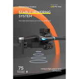 LUXWALLET Aerofly X Dodge - 30km /h - GPS Drone + OAS (Sensor para Evitar obstáculos) - 1200 Meter - Cámara de 1 Eje - Estabilizador EIS