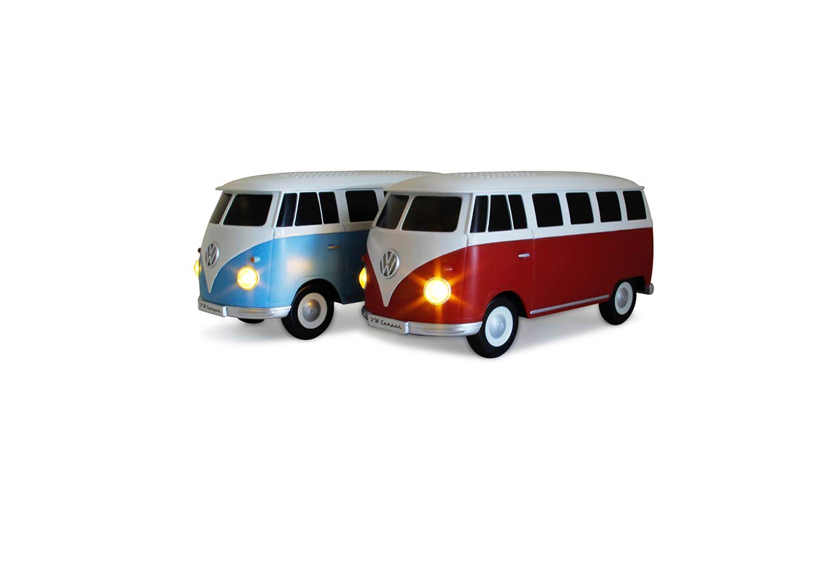 BRISA VW Collection - Altavoz portátil Bluetooth inalámbrico Volkswagen T1 Camper Bus (Escala: 1:20/Bus Clásico/Rojo)