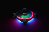 Thermaltake Riing Trio 12 LED RGB - Pack de 3 ventiladores para PC, color negro
