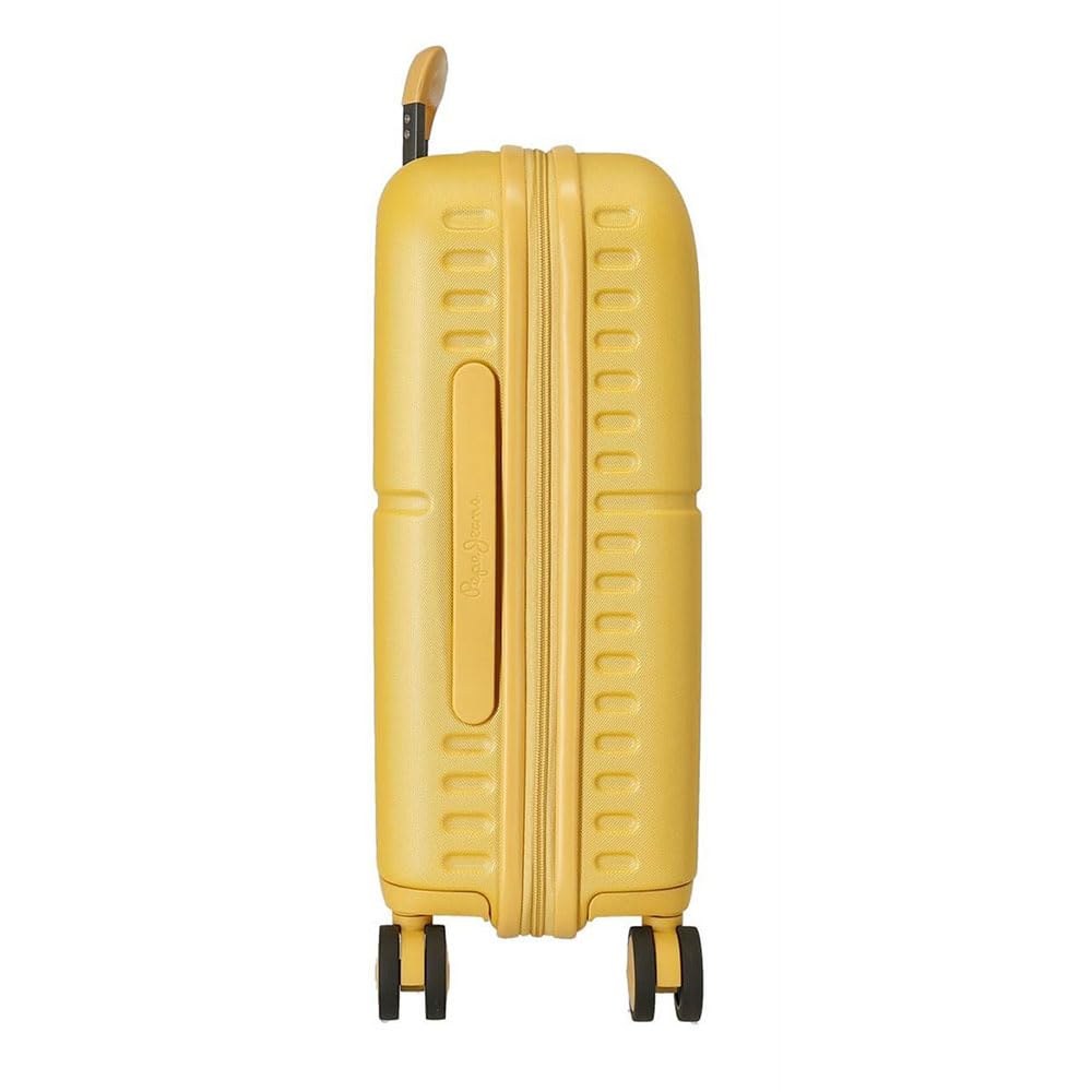 Pepe Jeans Chest Maleta de cabina Amarillo 40x55x20 cms Rígida ABS Cierre TSA integrado 37L 3,22 kgs 4 Ruedas dobles Equipaje de Mano