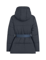 Calvin Klein Cazadora acolchada Mujer Logo Belt Short Puffer con cinturón, Azul (Ink), S
