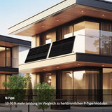 Haier Planta eléctrica de balcón de 880 W, 600 W/800 W, con 2 módulos de 440 W e inversor, cable de 5 m, WiFi