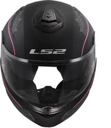 LS2, Casco modular moto STROBE II LUX negro rosa, S