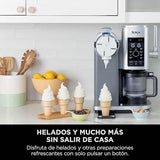 Ninja Swirl by CREAMi máquina de helados y máquina de yogurt helado con 2 tarrinas, 13 funciones, prepara helado, helado cremoso, gelato, sorbete, batido y más, opción de extras, Plata, NC701EU