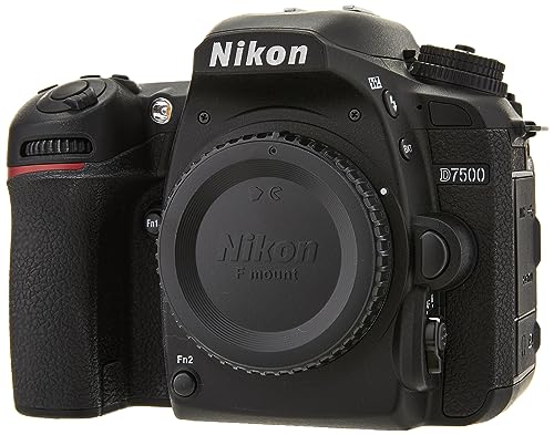Nikkon D7500 - Cámara réflex digital de 20.9 Mp (pantalla LCD 3.2", 4K/UHD, SnapBridge, Bluetooth, Wifi), color negro - solo cuerpo