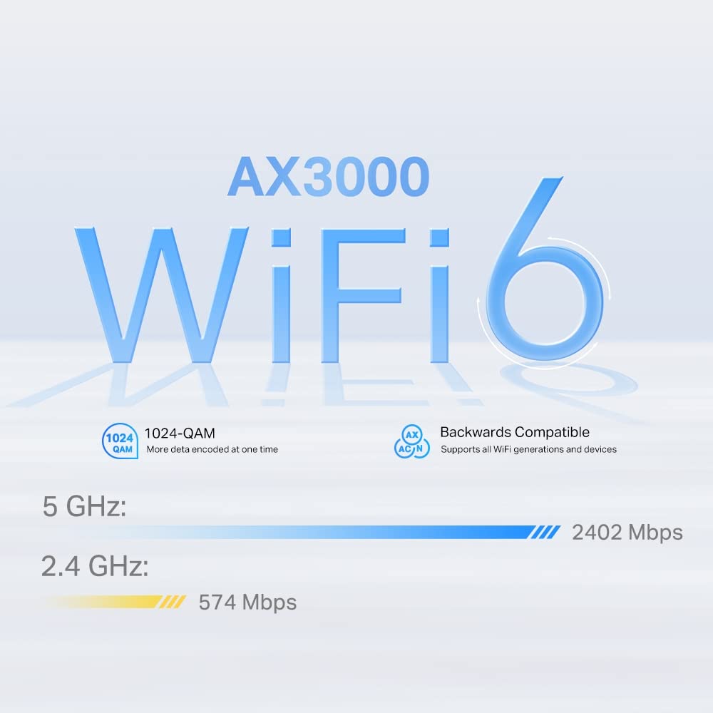 TP-Link Deco X50-4G (1 Pack) - Sistema AI Mesh AX3000 Mbps, Cat 6, Dual-Band, WiFi 6, Cobertura de 230 m2, 3 Puertos Gigabit, Control Parental, Protección de Red