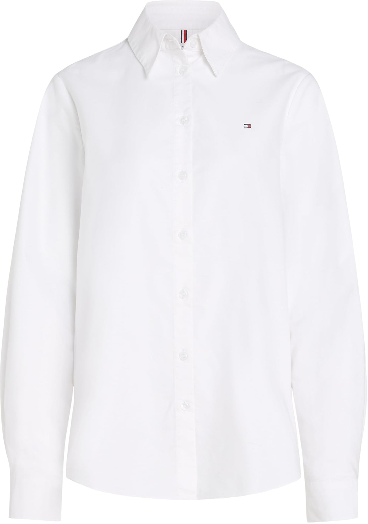 Tommy Hilfiger Camisa Mujer Oxford Relaxed Fit, Blanco (TH Optic White), 42
