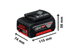 Bosch Professional 18V System GBA 18V 4.0Ah - Set 6 baterías de Litio (6 x 4.0 Ah, tecnología Coolpack, en L-BOXX)