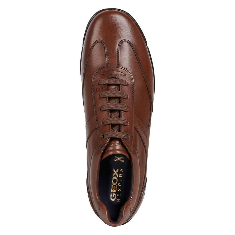 Geox U Edgware A, Sneakers Hombre, Marrón Cognac, 44 EU