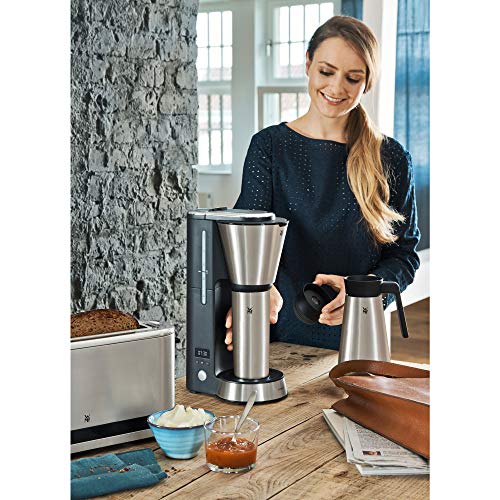 WMF Kitchenminis - Cafetera Aroma de goteo con termo, cafetera de filtro para hasta 5 tazas de café, vaso térmico 350 ml, programa antical, indicador agua, display digital, filtro extraible, 760 W