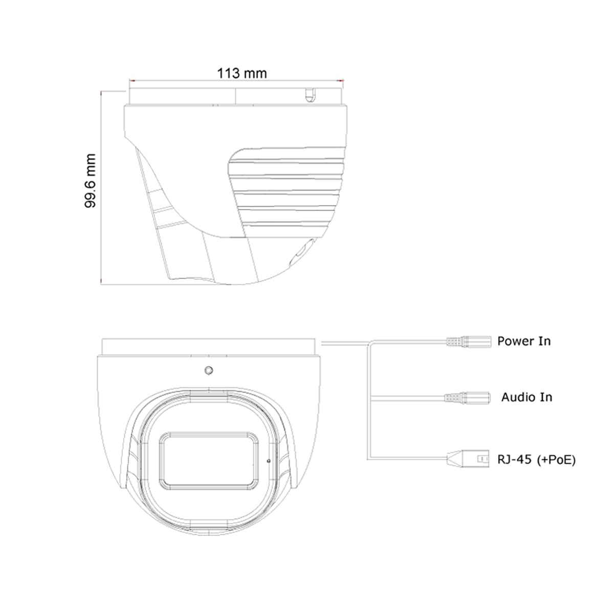 PROVISION ISR Provisión DAI-320IPE-MVF CÁMARA IP 2MP Domo DE Lente VARIFOCAL 2.8-12MM IR40M IK10 DDA RECONOCIMIENTO Facial, Aluminium