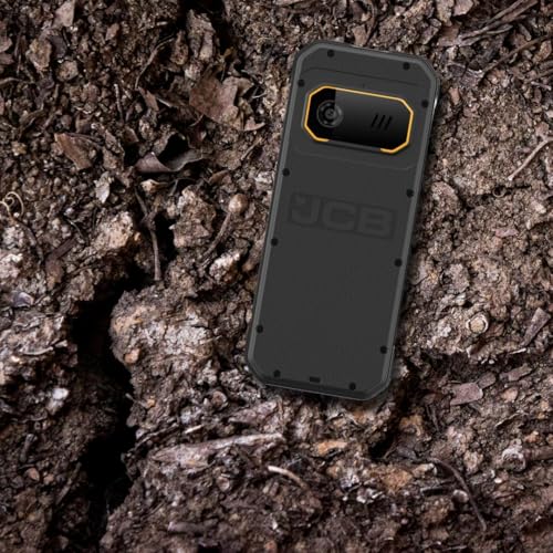 JCB Tradesman 4 Robusto Impermeable 4G Móvil Sin SIM Teléfono Dual-SIM con antorcha TP1242 - Negro