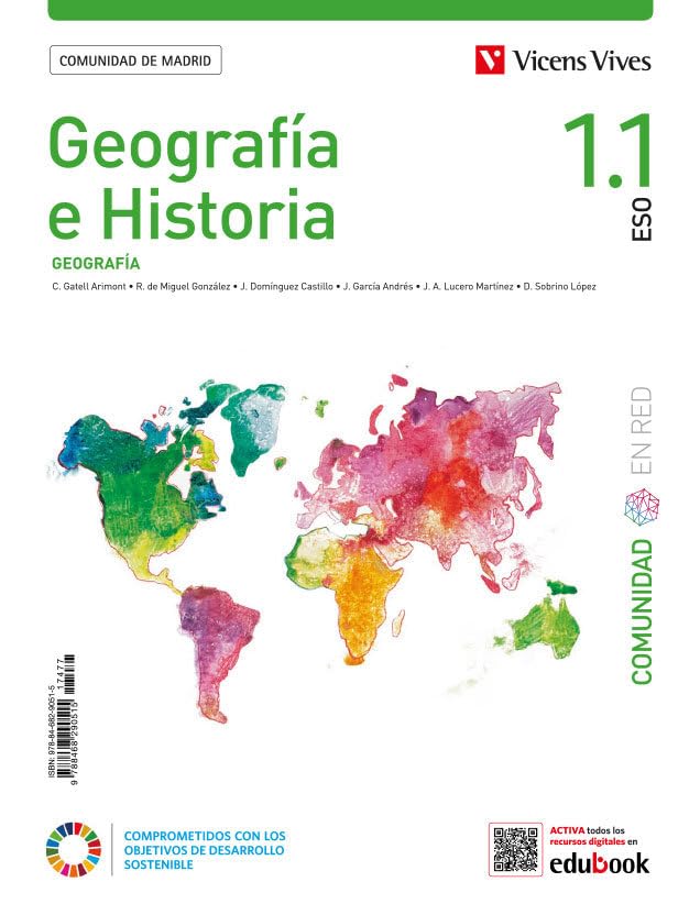GEOGRAFIA E HISTORIA 1 (1.1-1.2) MADRID (CER) - 9788468290515 (COMUNIDAD EN RED)