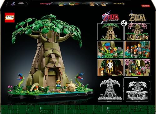 LEGO The Legend of Zelda Gran Árbol Deku “2 en 1”, Kit de Maquetas para Adultos con Zelda y 3 Minifiguras de Link, Regalo para Fans de los Videojuegos Ocarina of Time y Breath of The Wild 77092