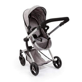 Bayer Design 18410Aa, Cochecito de Muñecas, Carro Neo Vario, Combolsa, Convertible, Plegable, Ajustable, Gris Comcorona, Color
