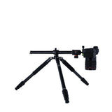 Rollei C5I MAKRO Pro I Trípode de Carbono I Negro I Cabezal de Bola 3D I Monopié I Soporte para Smartphone I Placa de liberación rápida I Columna Central giratoria 90°
