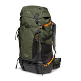 Lowepro PhotoSport PRO BP 70L AW IV - Mochila para cámaras réflex sin espejo, acceso delantero/trasero, compartimento extraíble para cámara, correas para accesorios, talla S/M, gris oscuro/verde