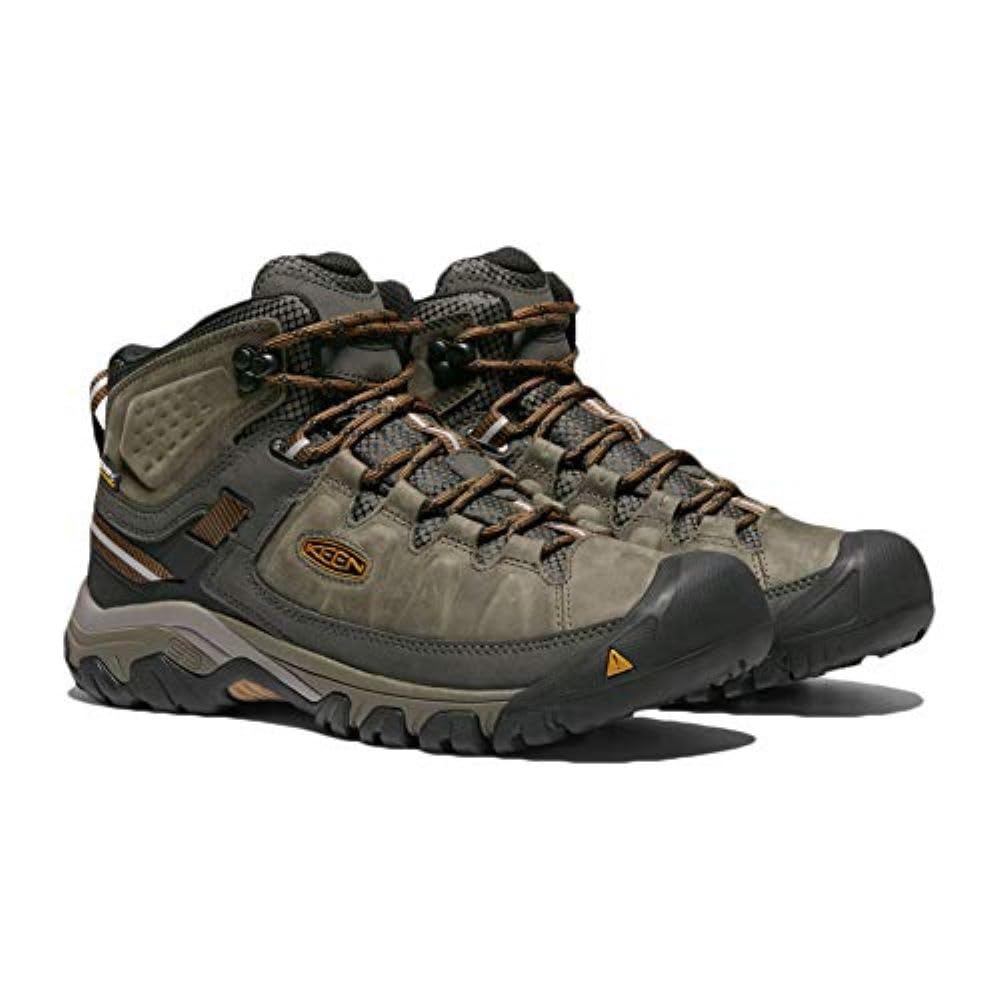 KEEN Targhee 3 Mid Waterproof, Zapatos para Senderismo, Hombre, Black Olive Golden Brown, 41 EU Ancho