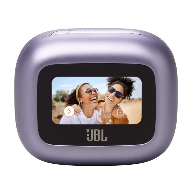 JBL Live Beam 3 Auriculares inalambricos de botón con almohadillas,True Wireless con cancelación de ruido adaptable, hasta 48 horas de reproducción, Bluetooth, audio de alta resolución, violeta