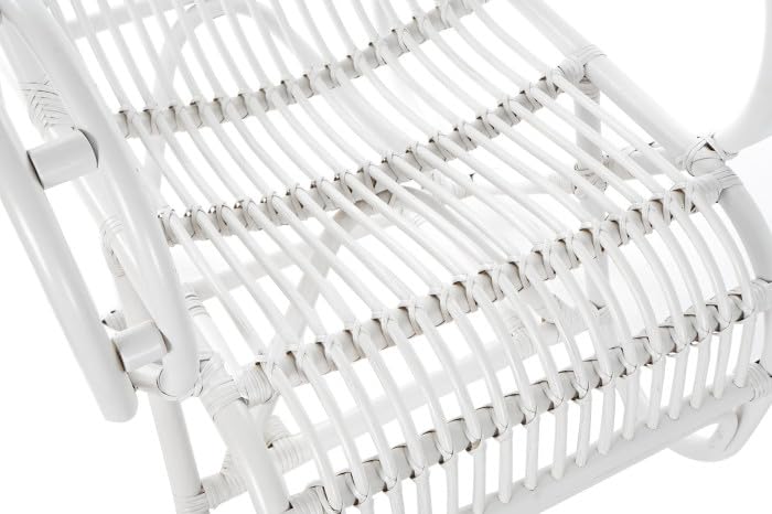 Mecesdora de Ratan Blanca 75x85x85 cm