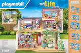 PLAYMOBIL myLife 71607 Casa con jardín, con Dos Figuras y una Hoja de Pegatinas, Hecha de más del 80% de Materiales reciclados y de Base biológica, Juguetes para niños y niñas a Partir de 4 años
