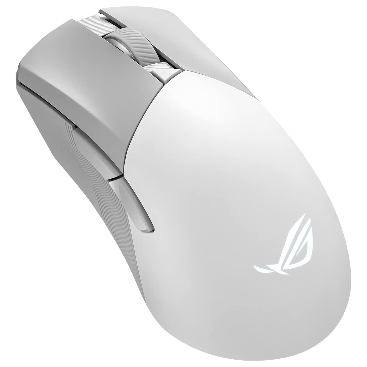 ASUS ROG Gladius III Wireless AimPoint - Ratón Gaming (Conectividad Triple 2.4GHz, Bluetooth, USB, 36000 dpi, 6 Botones programables, ROG SpeedNova, interruptores Intercambiables, Paracord), Blanco
