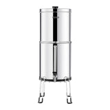 VEVOR Sistema de Filtración de Agua por Gravedad 7,5 L Sistema de Encimera Acero Inoxidable Reduce Plomo y hasta 99% de Cloro con 2 Filtros de Carbón Activado, 2 Filtros de Desfluoración, Grifo