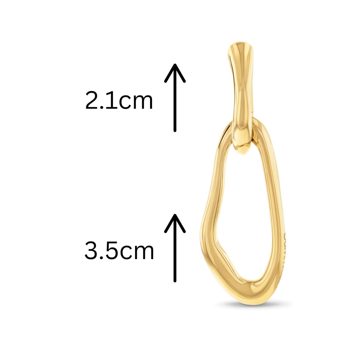 Calvin Klein Pendientes Colgantes para Mujer Colección CK STATEMENT LINKS en Oro Amarillo - 35000750
