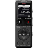 Sony ICD-UX570B.CE7 - Grabadora de Voz (4 GB Ampliable con SD, Micrófono Estéreo, LED de Grabación, Pantalla OLED, Delgada, Ligera, Conexión USB Directa) Negro