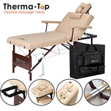Master Masaje 71 cm del Ray™ Salon Mobile Masajeador Belleza Cama Sofá Paquete con calefacción Therma-Top®-Beige
