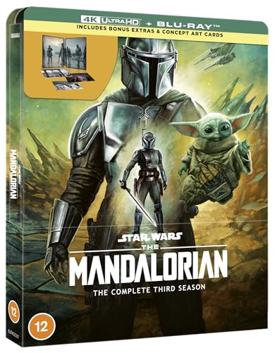 Star Wars Mandalorian Season 3 4K UHD + Blu ray Steelbook (Disney+ Original) (includes artcards) [Blu-ray] [Region Free]