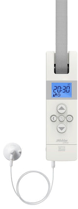 WIR electronics, eWickler Comfort Set, eW820, 3x, bobinadora eléctrica + sensor solar 1m eSo371, pantalla, para correas de 23 mm, ocultas, hasta 50 kg, tiempos de viaje ajustables, incluido enchufe de alimentación