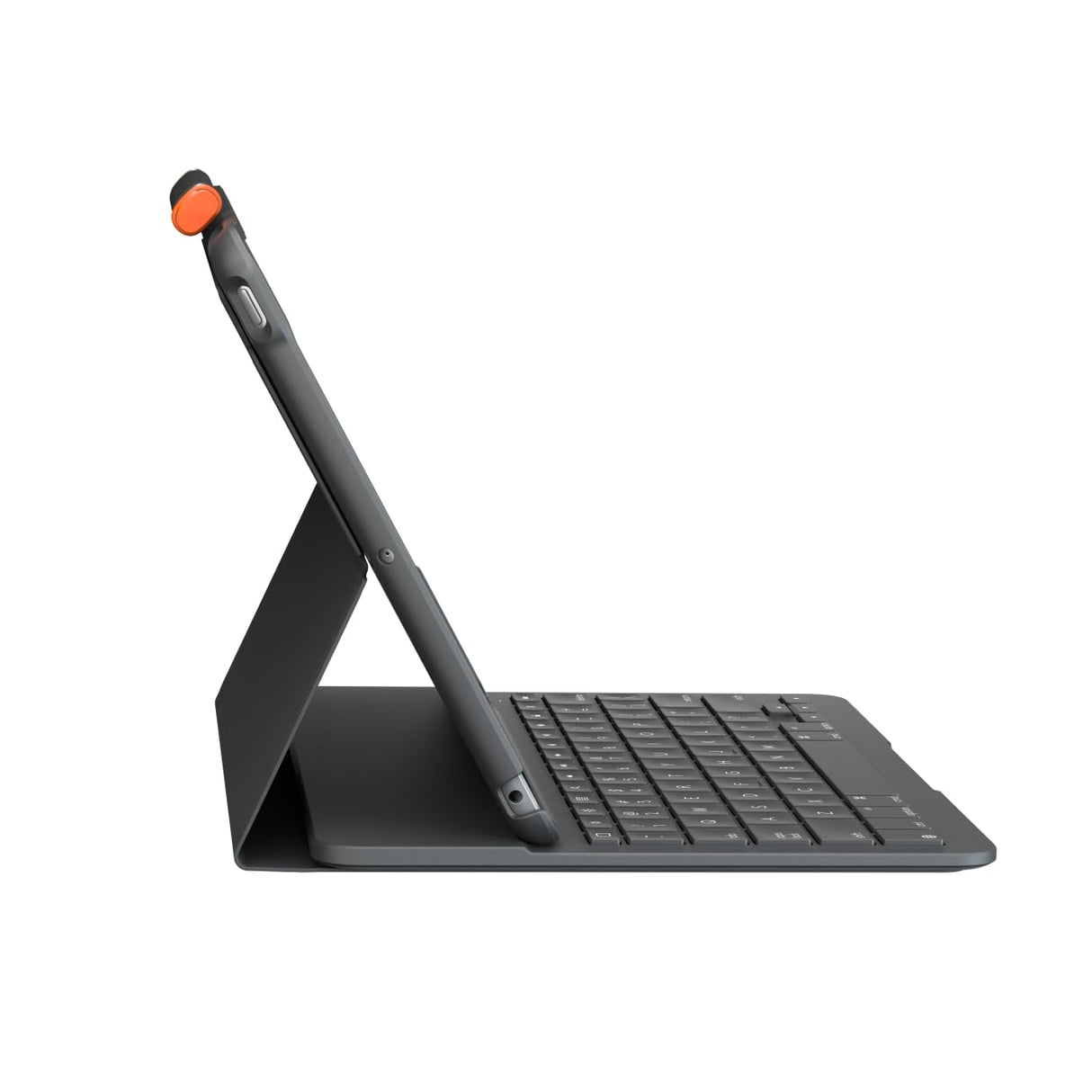 Logitech Slim Folio para iPad 7a y 8a generación, Disposición QWERTY Inglés Reino Unido, Gris
