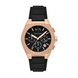 Armani Exchange Orologio da uomo, Movimento cronografico al quarzo e cassa da 42 mm con cinturino in Silicone