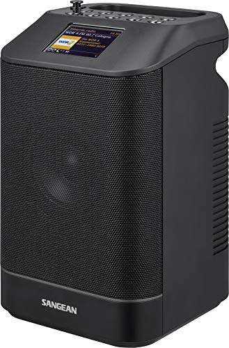 Sangean WFS58 Dab+ Radio | FM | WiFi y Altavoz Bluetooth | Radio de Internet portátil con NFC | WiFi | Negro