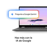 Acer Chromebook Plus 514 - Ordenador Portátil 14" Full HD LCD, Laptop (AMD Ryzen 3 7320C, 8 GB RAM, 256GB eMMc, AMD Radeon Graphics, ChromeOS), Color Gris - Teclado QWERTY Español