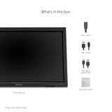 ViewSonic TD2223 - Monitor táctil de 22" Full HD, HDMI, USB, 10 Puntos, Soporte Integrado, Altavoz, Color Negro