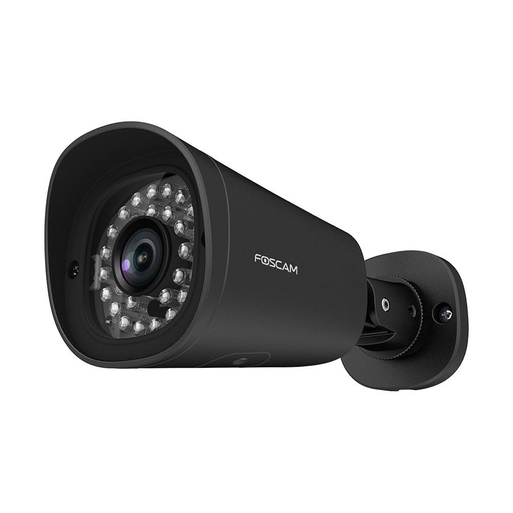 Foscam - G4EP-B - Cámara IP PoE Exterior 4Mp Negro - Cámara de vigilancia Exterior 2K - Consulta a Distancia 24/7 - Detección de Movimiento