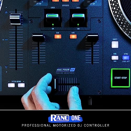 RANE ONE - Controlador DJ Profesional con Platos Motorizados de 7.2” para Serato, Mesa de Mezclas con Serato DJ Pro incluido, Efectos y 8 Pads