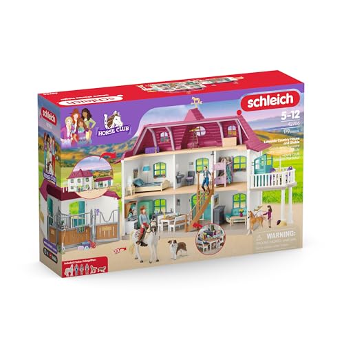 Schleich 42706 Casa de Campo Lakeside y establo, a Partir de 5 años, Horse Club - playset, 179 Piezas