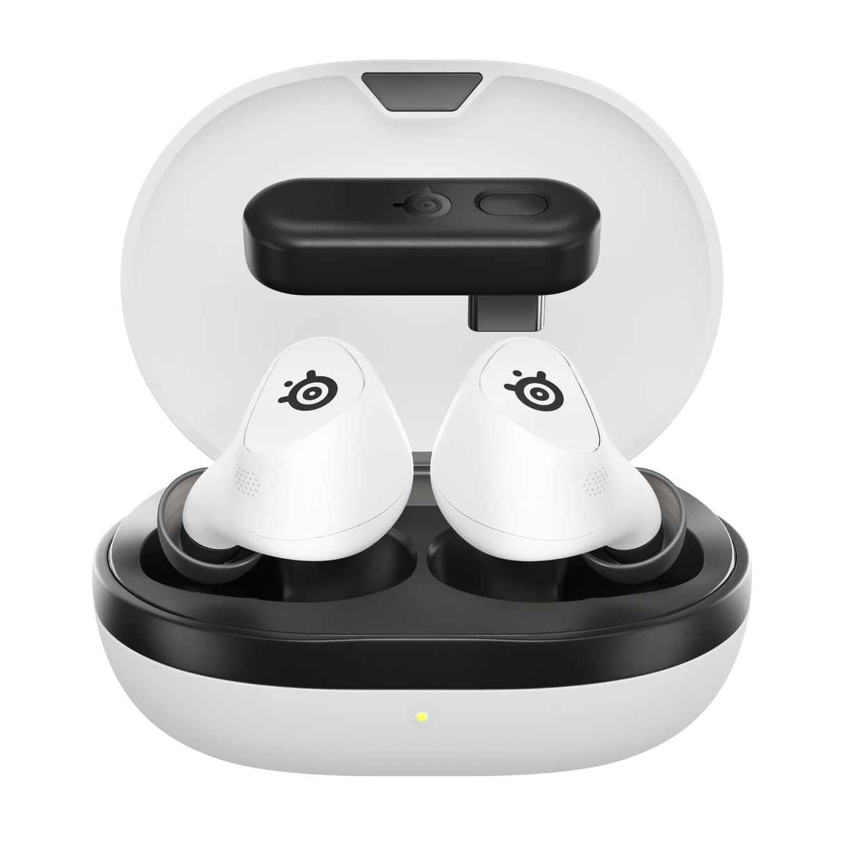 Steelseries Arctis GameBuds™ para Playstation - Auriculares inalámbricos para Juegos - 2,4 GHz + BT5.3 - Modo ANC/Transparencia - Resistencia al Agua IP55-40 Horas de autonomía -Carga inalámbrica