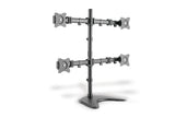 DIGITUS Soporte para monitor - Soporte - 4 monitores - Hasta 27 pulgadas - Hasta 4x 8 kg - VESA 75x75, 100x100 - Negro