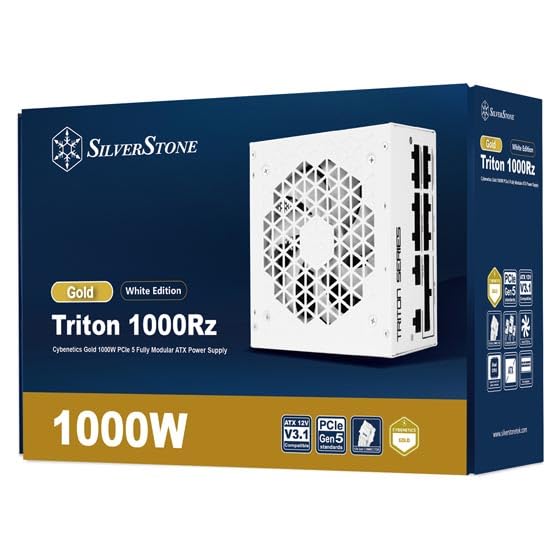 Silverstone Triton 1000Rz, Fuente de alimentación ATX Totalmente Modular PCIe 5 Cybenetics Gold 1000W, SST-TR1000R-GM-WWW