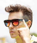 Gafas Inteligentes Bluetooth con Altavoz y micrófono Integrados de Audio, inalámbricas, IP57, Impermeables, diseño Unisex polarizadas Oba-F11, Negro