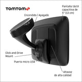 TomTom GPS para Coche GO Discover, 5 Pulgadas, con tráfico y radares, mapas del Mundo, actualizaciones rápidas Via WiFi, disponibilidad de Parking, Precios de Combustible, Soporte Click-Drive