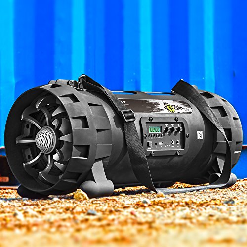 XX. Y P de 137j Altavoz Bluetooth Boom Box (NFC) con Radio FM Integrado, Entrada de batería/Audio para micrófono/Instrumento Musical/Reproductor MP3/Puerto USB Negro